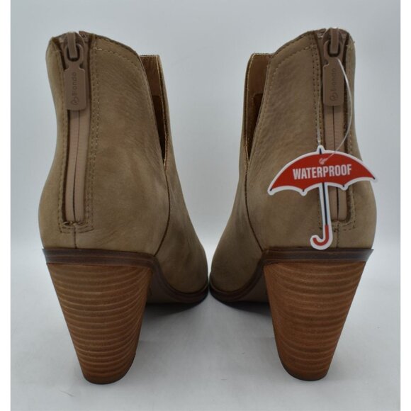 Blondo Womens 7.5 Wynona Sand Nubuck Waterproof Pointed Toe Zipped Booties Boots - Picture 6 of 9